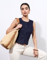 Pantalon long flare uni