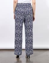 Pantalon long imprimé à fleurs
