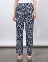 Pantalon long imprimé à fleurs
