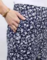 Pantalon long imprimé à fleurs
