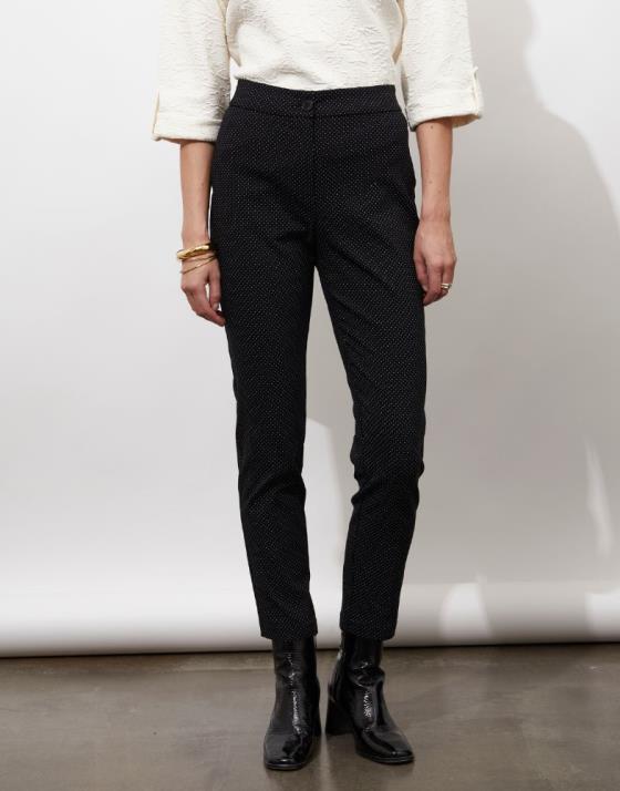 Pantalon 7/8 cigarette à pois