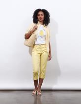 Pantalon corsaire slim uni