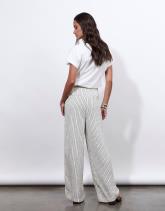 Pantalon long large rayé