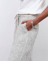 Pantalon long large rayé