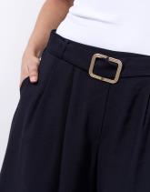 Pantalon mi-long Jupe-culotte uni