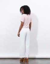 Pantalon cropped large uni