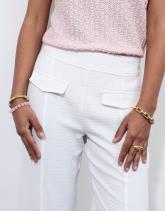 Pantalon cropped large uni