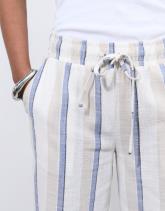 Pantalon long large rayé