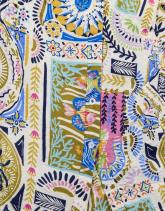Pantalon long droit imprimé à fleurs