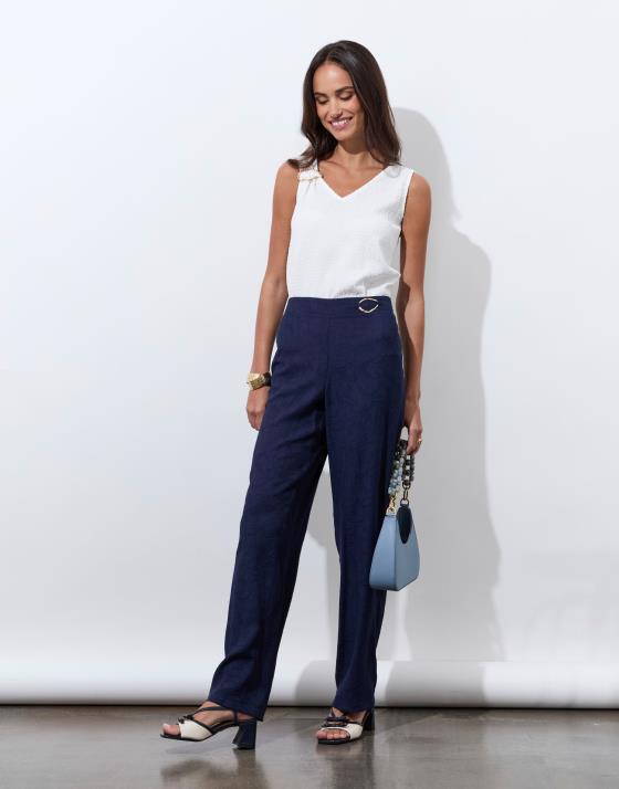 Pantalon long jacquard