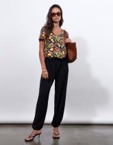 Pantalon 7/8 rond uni