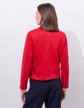 Veste courte en suédine uni