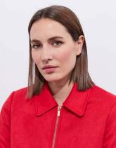 Veste courte en suédine uni