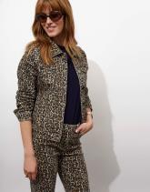 Blouson courte imprimé léopard