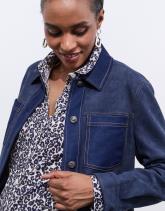 Blouson courte en suédine uni décoré