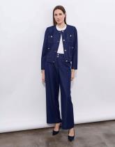 Veste courte uni décoré