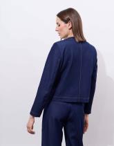 Veste courte uni décoré