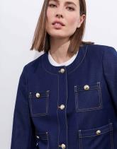 Veste courte uni décoré