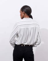 Chemisier manches longues rayé