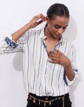 Chemisier manches longues rayé