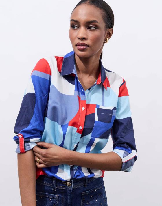 Chemisier manches longues imprimé