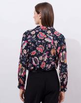 Chemisier manches longues imprimé à fleurs