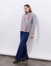 Chemisier manches longues rayé