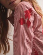 Chemisier manches longues rayé