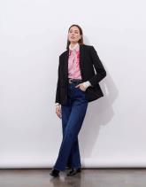 Chemisier manches longues rayé