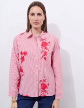 Chemisier manches longues rayé