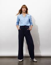 Blouse manches 3/4 unie