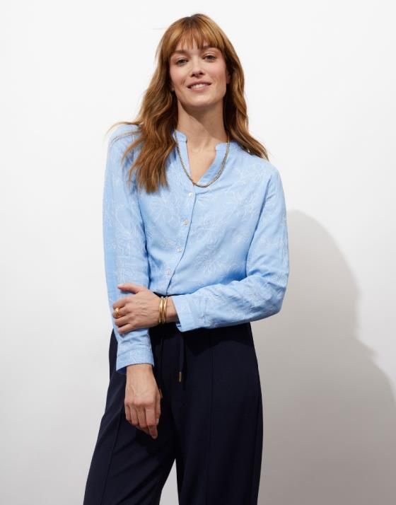 Blouse manches 3/4 unie