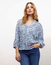 Blouse manches 3/4 imprimé à fleurs