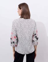 Blouse manches 3/4 imprimée