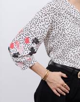 Blouse manches 3/4 imprimée