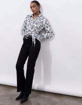 Chemisier manches longues imprimé à fleurs