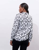 Chemisier manches longues imprimé à fleurs