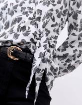 Chemisier manches longues imprimé à fleurs