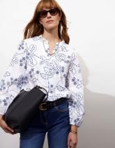 Blouse manches longues imprimé à fleurs