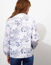 Blouse manches longues imprimé à fleurs