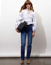 Blouse manches longues imprimé à fleurs