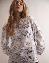 Blouse manches longues imprimé à fleurs