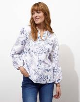 Blouse manches longues imprimé à fleurs