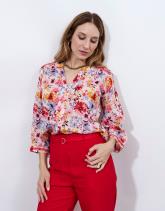 Blouse manches 3/4 imprimé à fleurs
