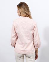 Blouse manches 3/4 unie