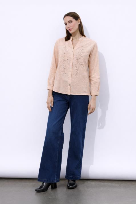 Blouse manches 3/4 unie