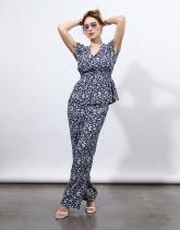 Blouse manches courtes imprimé à fleurs