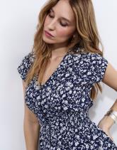 Blouse manches courtes imprimé à fleurs