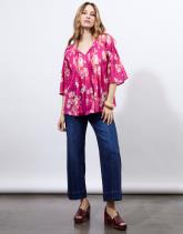 Blouse manches 3/4 imprimé à fleurs