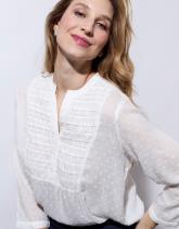 Blouse manches 3/4 unie